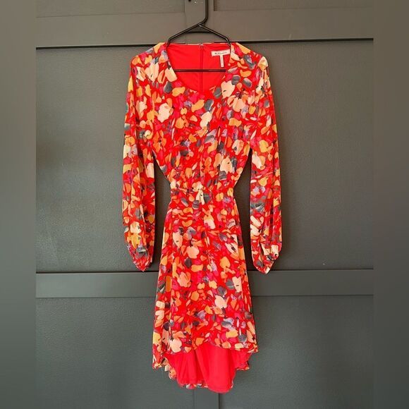 BCBGeneration Long Sleeve Cut Out Dress Red Size M - Picture 2 of 6